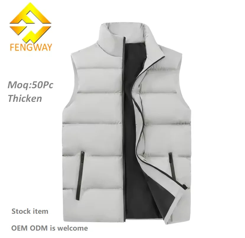 Men's Winter Casual Eco-Friendly Windproof Breathable Puffer Jacket Loose Fit Waterproof Polyester Washed Seamless Fusing