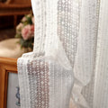 Bindi Wholesale White Popular Sales Sitting Room Floral Embroidery Curtains White Sheer