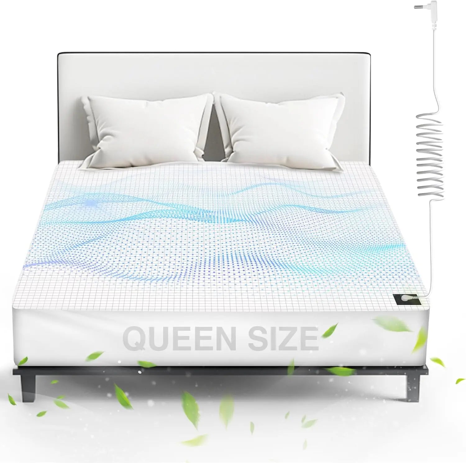 400 TC Grounding Fitted Sheets Hypoallergenic 95% Pure Cotton With 5% Silver Bed Linen