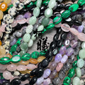 Wholesale 6x8mm Oval Shape Natural Crystal Jade Agate Stone Beads Egg-shaped Loose Gemstone Beads for Jewelry Making