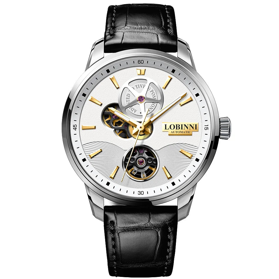 LOBINNI Men Automatic Watch Best Offers Luxury Brand Skeleton Automatic Watches 5018 Latest Mens Watches 2023