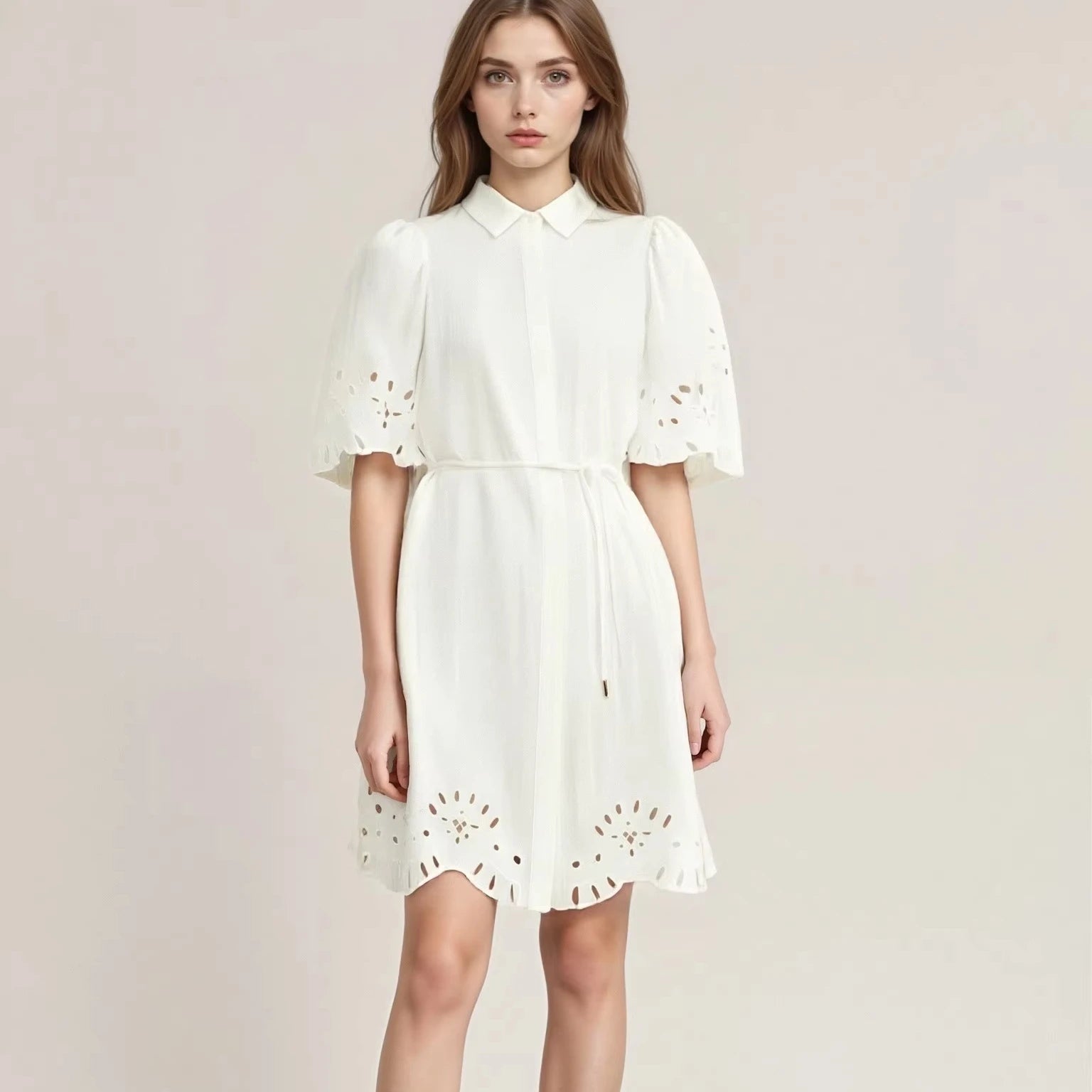 Custom OEM Designs Robes Vestidos Office Lady Formal Dress for Women's Ladies Clothing Bodycone Casual Linen Dresses