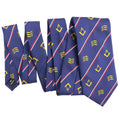 Microfiber Custom Woven Square Compass Sword Men's Striped Wholesale Blue Neckties Masonic Ties Regalia Mason Freemason Tie