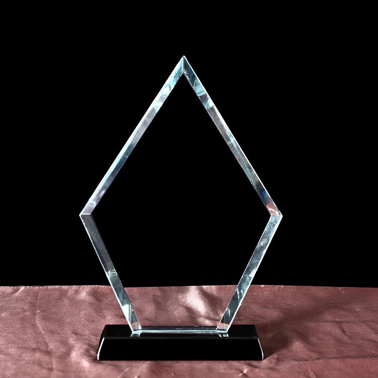 Blacnk Diamond Shape Crystal Trophy Awards MH-NJ00531