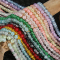 DS Factory  Direct Sell Cheaper 8mm 10mm Burst Loose Bead Transparent Crack Colored Glass Bead