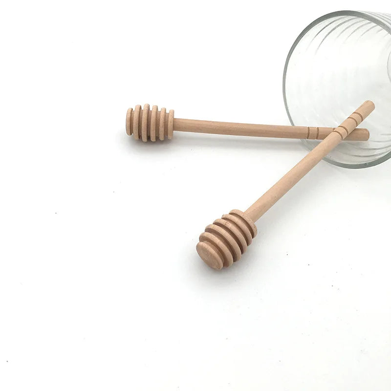Natural Wood Dispenser Spoon Stick Modern Design Mini Honeycomb Stick for Tea and Coffee Disposable Bamboo for Camping