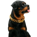New Style Multi-sizes Stainless Steel Dog Pet Chain Collars Necklace Luxury Gold Plated Pet Dog Collars