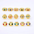 CZ8339 8mm Cz Diamond Micro Pave Round Beads Cubic Zirconia Findings for Jewelry Making