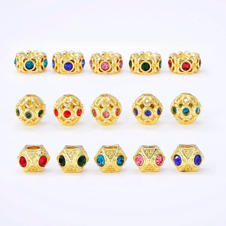 CZ8339 8mm Cz Diamond Micro Pave Round Beads Cubic Zirconia Findings for Jewelry Making