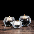 Crystal Candle Holder for Home Decor Table Set Modern Glass Diamond Candlestick Hotel Use Party Gifts Simple Design