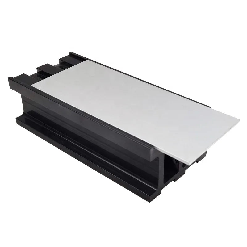 Walk-in Cold Room Aluminum Alloy & Nylon Sliding Door Threshold with Black Finish Industrial Design Custom Size