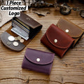 Retro Cowhide Buckle Men's Large Capacity 12-Slot Genuine Leather Wallet WithAccordion Card Business Card