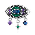 Hot 925 Sterling Silver Demon Eye Charm Pendant Vintage Trendy Fine Jewelry for Women Fits Original Bracelet Bangle-SCC2162