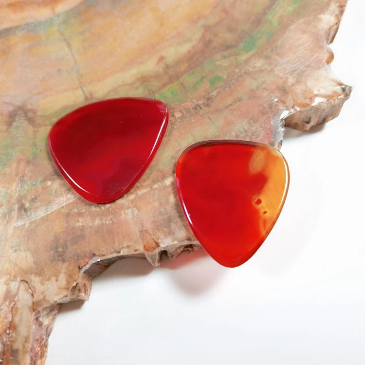 Huiying Thumb Finger Red Agate Guitar Accessories Picks Plectrums Guitar Accessories