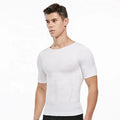 Anti Sweat White Mens Shaper Corset Shirt Slimming Body T Shirt Vest for Men Underwear Waist Trainer Compression Undershirt