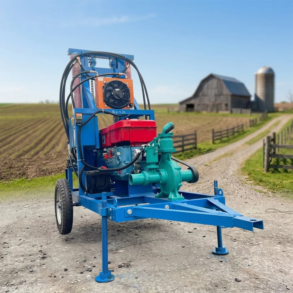 Factory Direct Sales Small Portable 100m 150m 200m Wheel Water Borehole Drilling Machine Water Well Drilling Rig