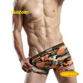 Direct Factory Men's Camouflage Print Bamboo Fiber Knitted Boxer Brief Breathable Boxer Trunks