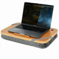 Home Office Bamboo Laptop Table Bed Tray Lap Desk With Mouse Pad and Phone Holder