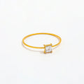 Fenny 18K Gold Plated Waterproof&Tarnish Free Fashion Dainty Super Fine Zirconia Ring Stainless Steel Wholesale Jewelry