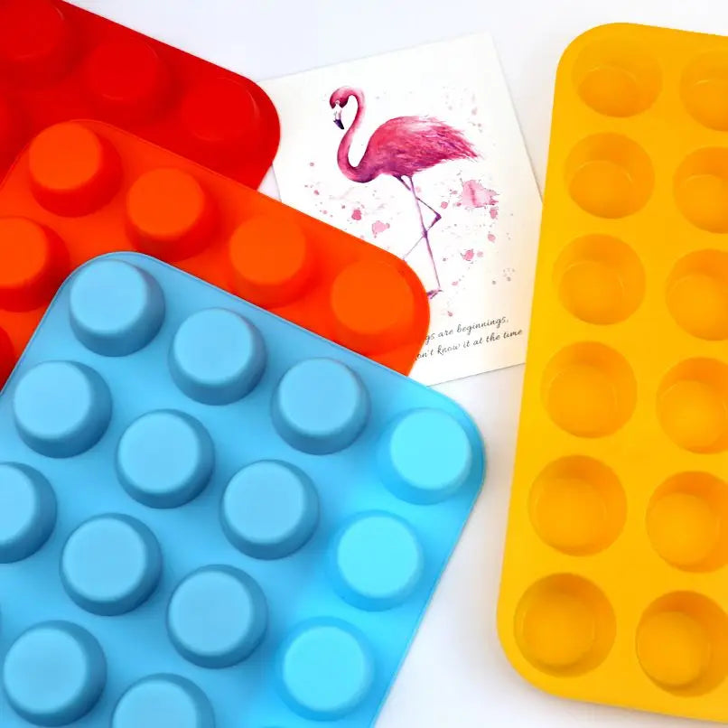 243 Factory Free Sample 24 Hole Round Shape Silicone Cake Mold Silicone Candle Molds Soap Making Molds