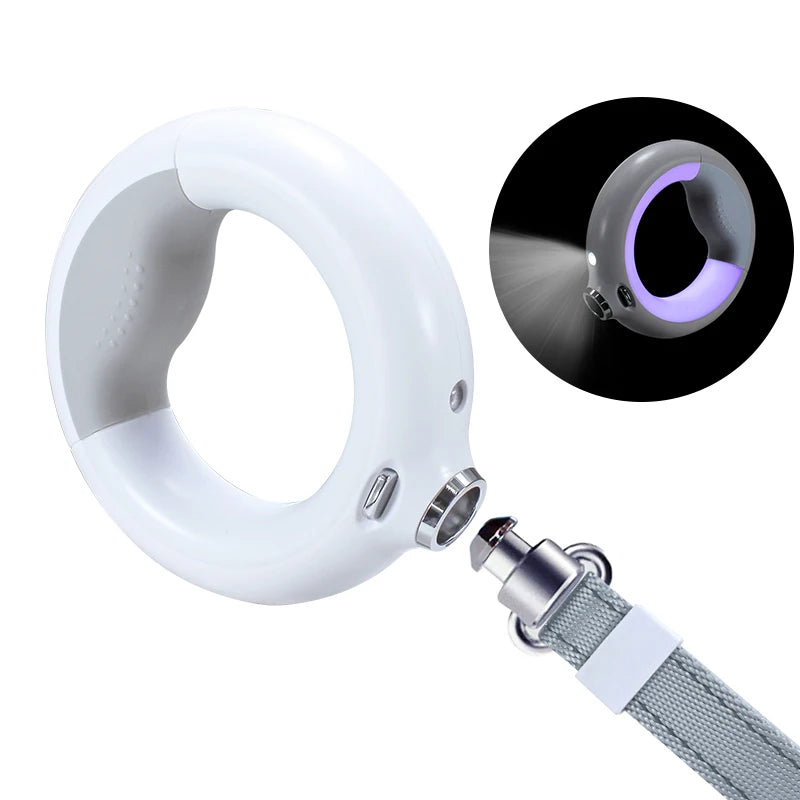 Traction Rope USB Luminous Cool Retractable with Garbage Bag Lights  Thickened LED Pet Dog Leash