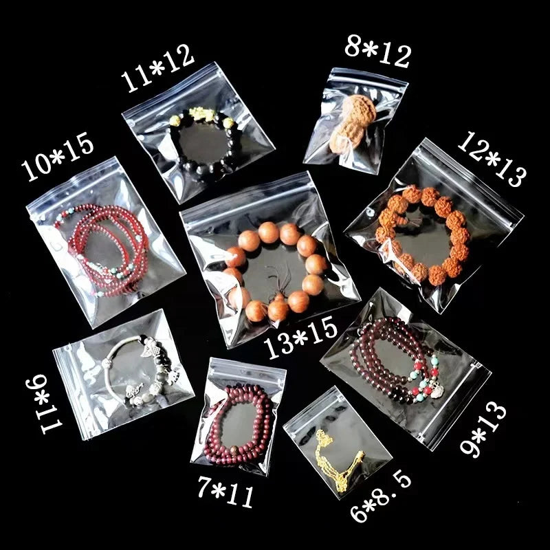 Customized Logo Small Recyclable Frosted Clear PVC Jewelry Packaging Plastic Zipper Bag for Rings Earrings Zip Lock Pouch