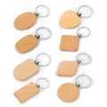 In-Stock ACE Wood Keychain Blank Custom DIY Engraved Bar Keychains LS20020 Series