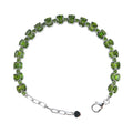 Gorgeous Rhodium Plated Silver 925 Jewelry Natural Diopside Bracelet for Women Party Wear Birthday Gift