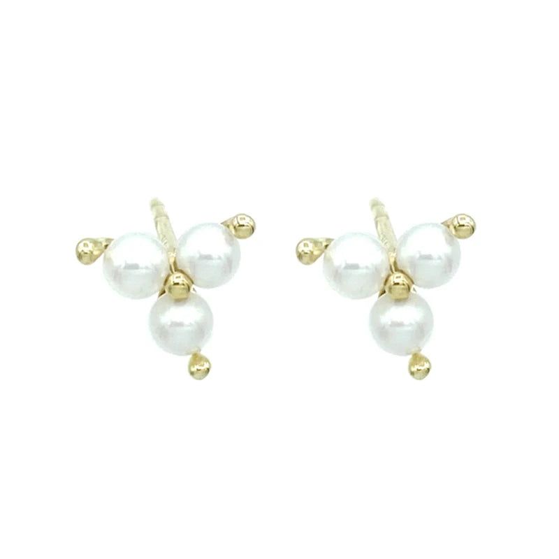 Hot Selling S925 Sterling Silver Personalized Pearl Stud Earrings for Women 2021