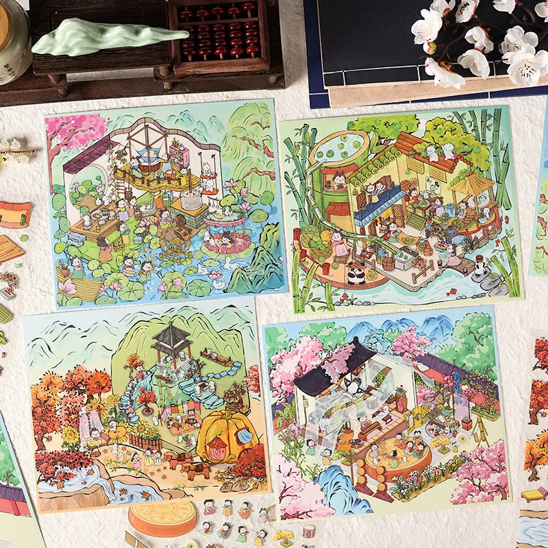 3 Sheets Per Pack National Wind Other Courtyard Creative Landscaping Children's 3d Stereo Stickers Large
