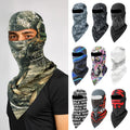 Custom Logo 1Hole Sublimation Print Windproof UV Protection Black Balaclava Long Face Mask Outdoor Ski Sports Winter Party Image