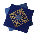China Wholesale Blue Velvet Hardcover With Gold Mirror Acrylic Monogram Custom Logo Velvet Wedding Invitations