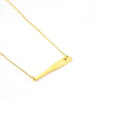 Gold Baseball Pendant Necklace with Hollow Heart Baseball Bat Necklace Sport Accessories for Women and Men