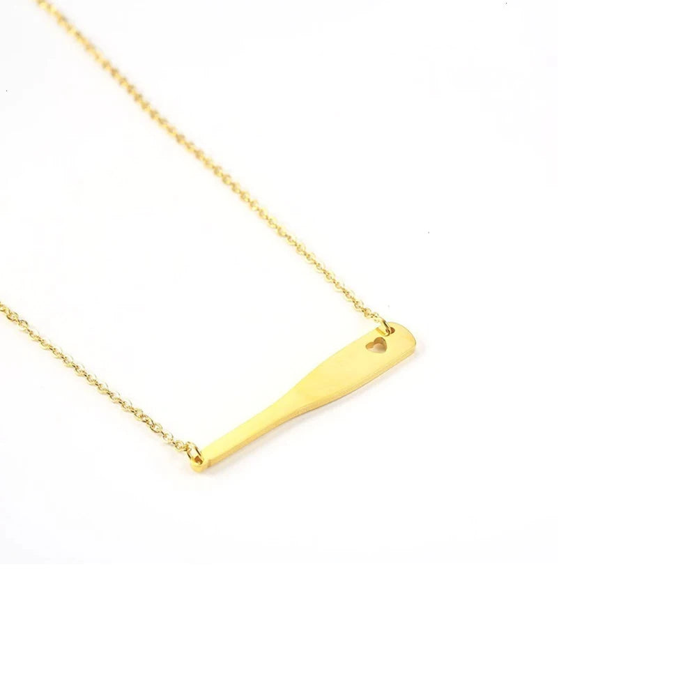 Gold Baseball Pendant Necklace with Hollow Heart Baseball Bat Necklace Sport Accessories for Women and Men MegaBDM