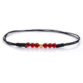 4mm Imitate Garnet Red Rope Beaded Natural Stone Bracelet ST167