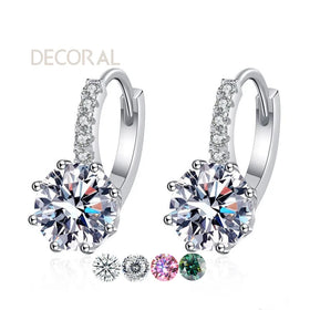 Factory Wholesale Moissanite Diamond Earring With GRA Certificate Fine Jewelry Moissanite Large Earrings for Women