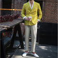 Lapel Double-breasted Thin Men's Casual One-piece Suit Solid Color Long Sleeve Slim Men's Suit Jacket.