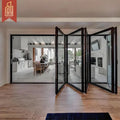 Table Double Glazed Folding Door Space Saving Easy Install Indoor Outdoor Commercial Residential Durable Convenient Folding Door