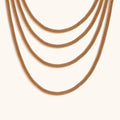 Ding Ran Trending Fashion Stainless Steel Jewelry Fox Tail Chain Necklace and Bracelet PVD Gold Plated Chain Jewelry