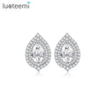 LUOTEEMI Woman Stud Jewellery Earing Luxury Cubic Zirconia Trendy New Zircon Fashion Large Modern Earrings