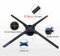 65cm 3 X 3pcs WiFi Remotely Control 3D Hologram Holographic Led Advertising Players 3D Fan Hologram Led Fan Machine