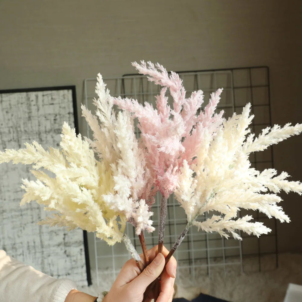 C- AC001 Wholesale Hot Selling Artificial Astilbe Chinensis Flowers Faux Green Plants Greass for Wedding Home Decoration