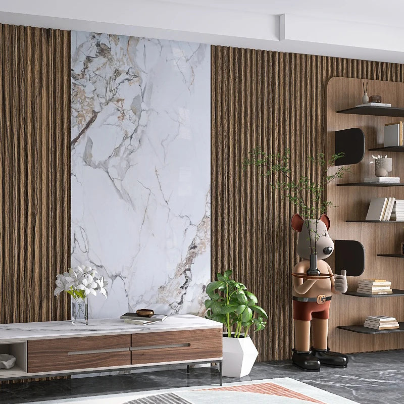 Pvc Modern Design Restaurant Interior Decoration Waterproof Mould-Proof Moisture-Proof 3d Nature Wallpaper Wall Panel Marble