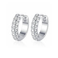 Diamond Tester Platinum Plated 925 Sterling Silver Cuff Ear Rings 2.12g 92.5% VVS Moissanite Huggie Stud Earring for Men Women