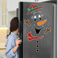 Magnetic Refrigerator Sticker Christmas Snowman Expression Cartoon Magnet Stickers for Fridge