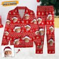 Luxury 2-Piece Womens Pajamas Set High Quality All Over Print Polyester Knitted Fabric Soft Sleepwear for Autumn and Spring