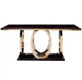 2022 Italian Model Dining Tables in Dining Room Furniture Modern Extension High Gloss Luxury OEM Marble Top Gold Stainless Steel