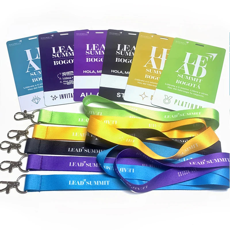 Customized Colors Silk Screen Printed Lanyard PVC Card Eco-Friendly Polyester Material for Event VIP Backstage Passes ID Neck