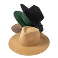Ready to Ship Fashionable Fedora Hat for Men New Luxury 100% Wool Jazz Panama Trilby with Wide Brim for Parties Character Style