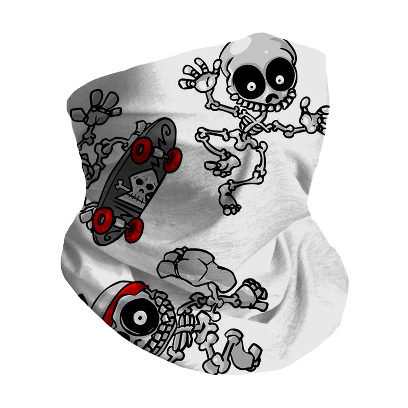 Gifty Skull Bandana Sublimation Printed Tube Badnana Cycling Face Bandana Multifunctional Tubular Headwear